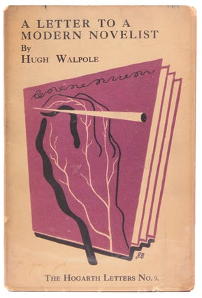 Item #325401 A Letter to a Modern Novelist. Hugh Walpole