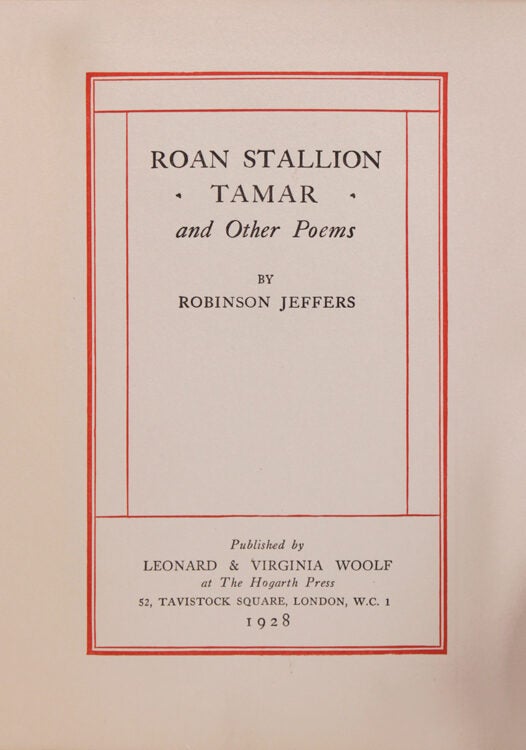 Roan Stallion Tamar and Other Poems