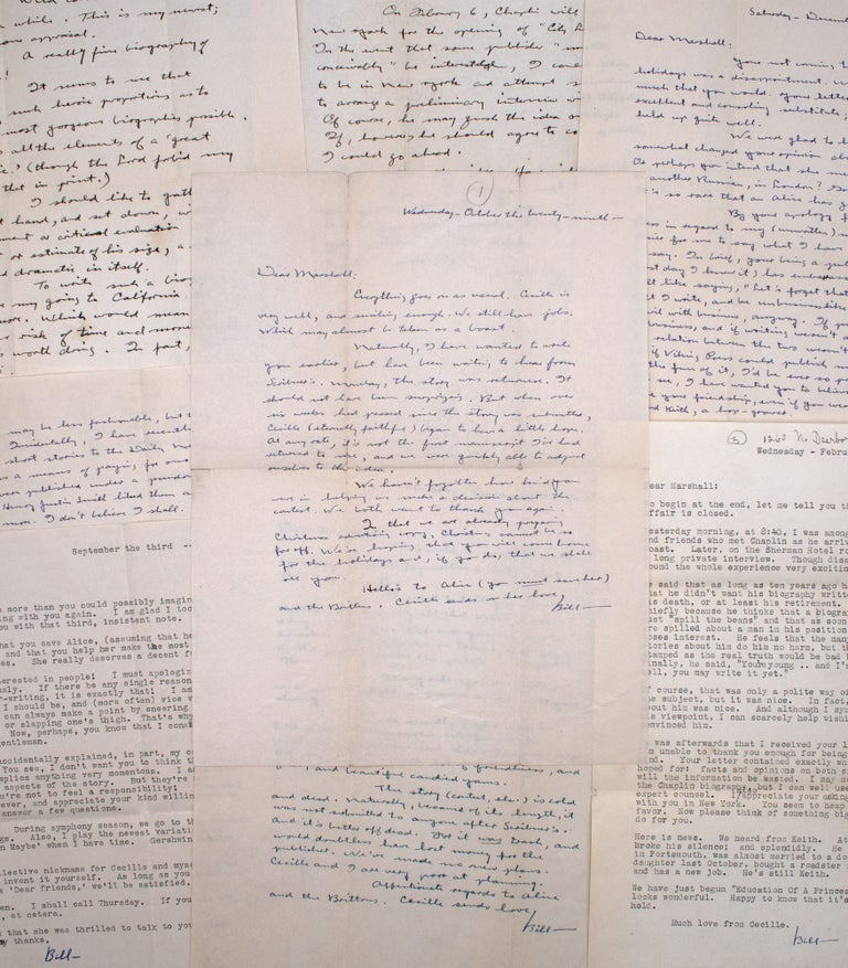 Collection of 3 Typed Letters, signed, and 4 Autograph letters, signed, to editor Marshall Best, all signed “Bill”