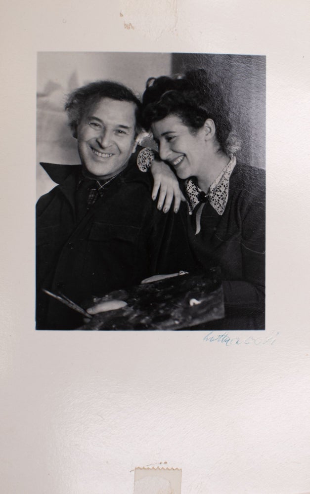 Item #329292 Marc Chagall and his daughter, Ida, New York 1945, signed. Lotte Jacobi.