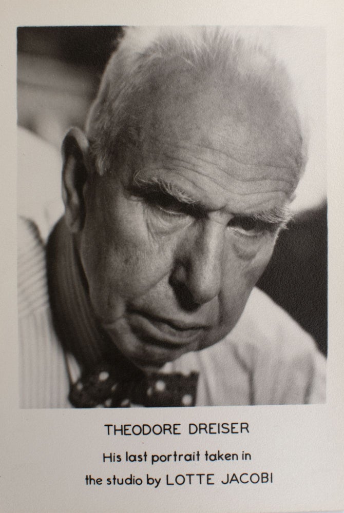 Item #329330 Theodore Dreiser, His Last Portrait taken in the studio. Theodore Dreiser, Lotte Jacobi.