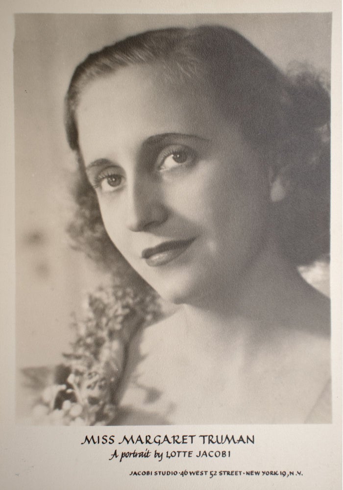 Item #329334 Miss Margaret Truman, a portrait. Lotte Jacobi.