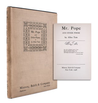 Item #329618 Mr. Pope and Other Poems. Allen Tate
