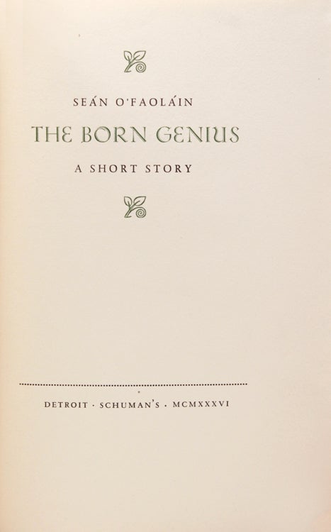 The Born Genius. A Short Story