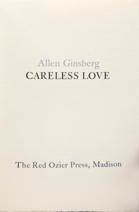 CARELESS LOVE [Poems]