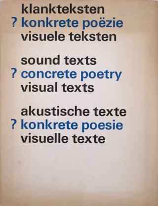Item #329699 Sound Texts Concrete Poetry Visual Texts / Klankteksten Konkrete Poezie Visuele...
