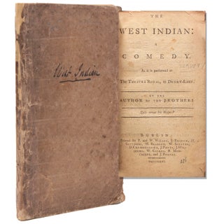 Item #329883 The West Indian: A Comedy as performed at the Theatre Royal, in Drury-Lane. Richard...