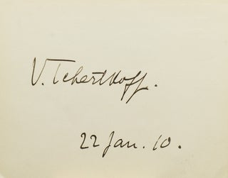 Item #33234 Card signed "V. Tchertnoff" Victor Mikhailovich Chernov