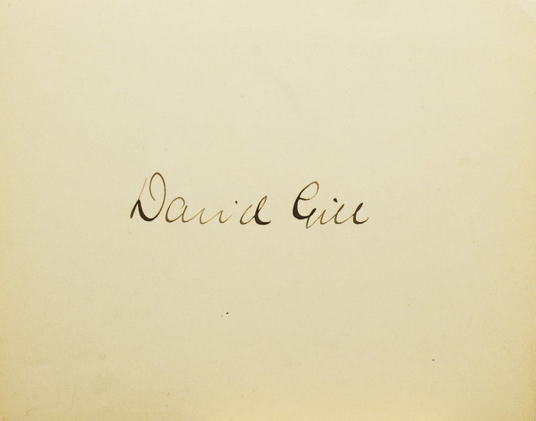 Item #33259 Card signed "David Gill" David Gill, Sir.