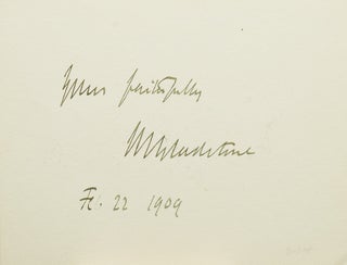 Item #33261 Card signed "H. J. Gladstone" Herbert John Gladstone, Viscount Gladstone