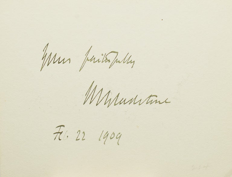 Item #33261 Card signed "H. J. Gladstone" Herbert John Gladstone, Viscount Gladstone.