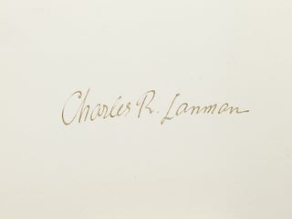 Item #33278 Card signed "Charles R. Lanman" Charles Rockwell Lanman