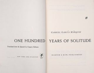 One Hundred Years of Solitude. Translated from the Spanish by Gregory Rabassa