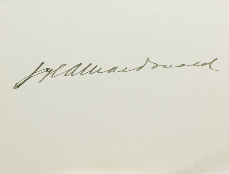 Item #33286 Card signed "J. H. A. Macdonald" John Hay A. Macdonald, Lord Kinsburgh.