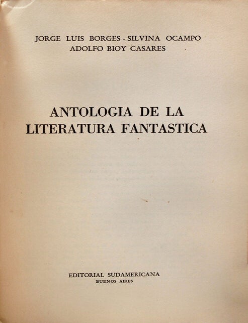 Antología de la literatura fantástica