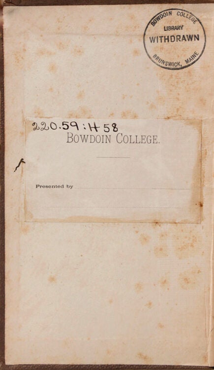 Bible in Hindostan. The New Testament in Hindostání. Sixth Edition. 8vo, cloth, printed paper spine-label; Calcutta, 1851. Not in Darlow & Moule