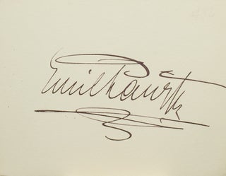 Item #33305 Card signed "Emil Paur" Emil Paur