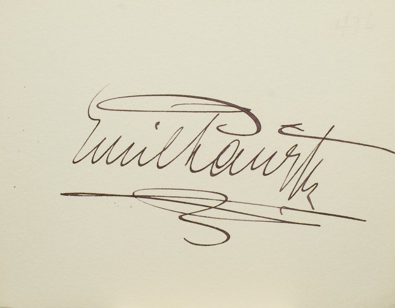 Item #33305 Card signed "Emil Paur" Emil Paur.