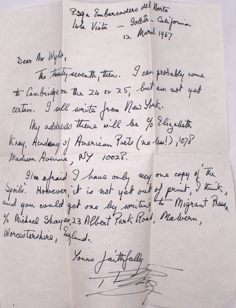 Group of letters to Andrew Wylie