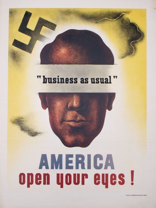 Item #333138 "Business As Usual" poster. Jean Carlu