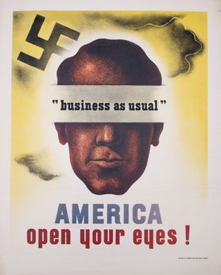 Item #333138 "Business As Usual" poster. Jean Carlu