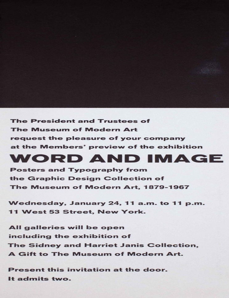 MoMA Invitation to Word and Image [1968 (2/2)