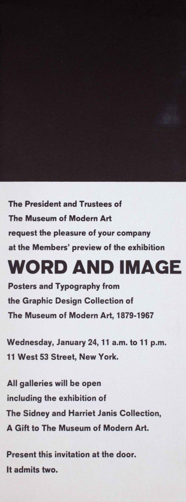 MoMA Invitation to Word and Image [1968 (2/2)
