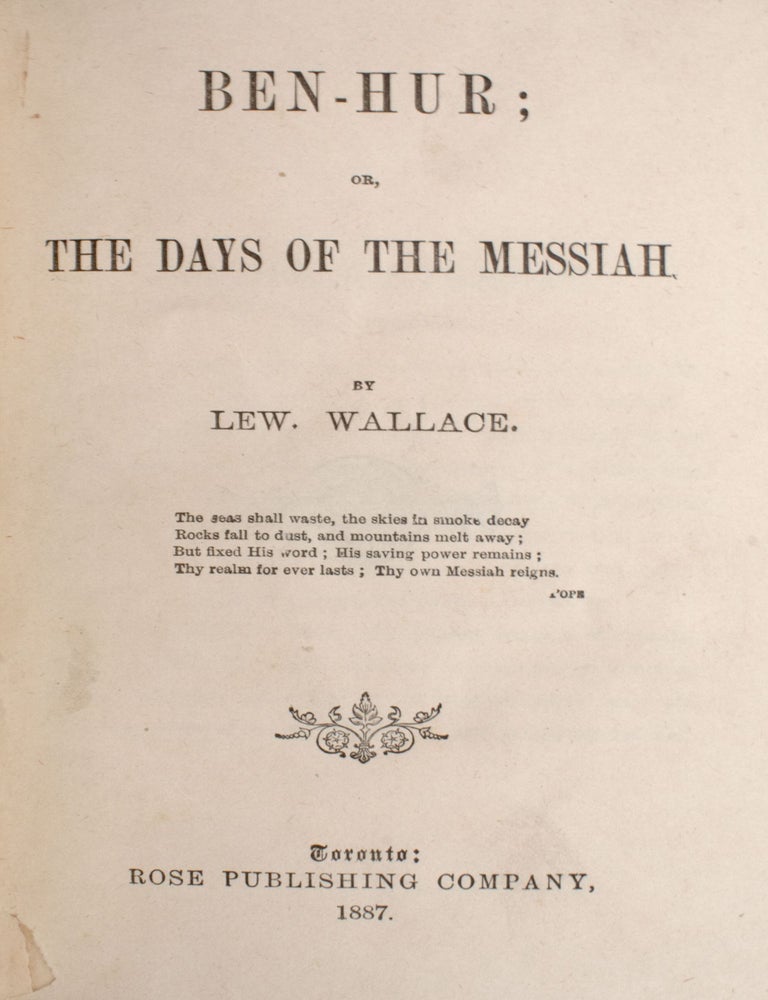 Ben-Hur; or, The Days of the Messiah