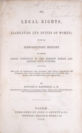 The Legal Rights, Liabilities and Duties of Women