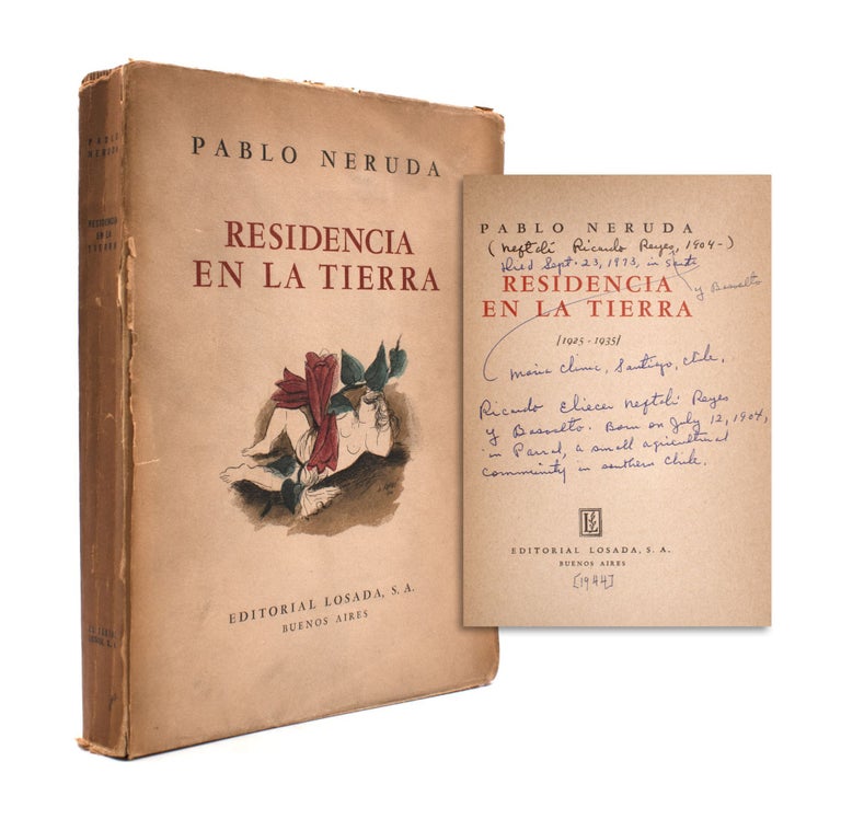 Item #334556 Residencia en la Tierra. Pablo Neruda.