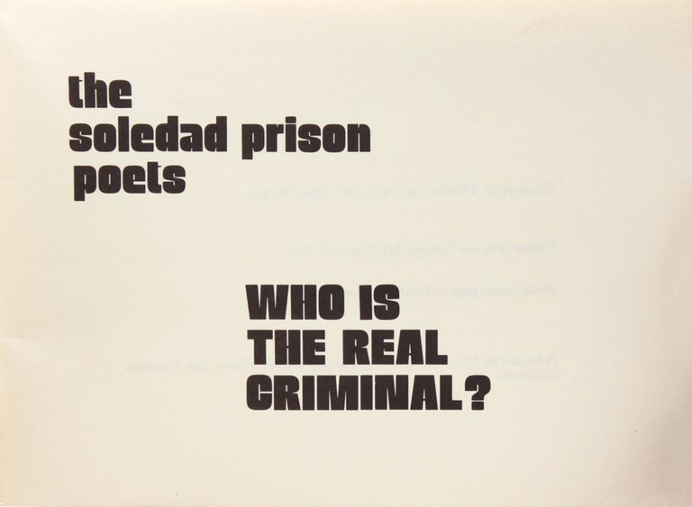 Who Is the Real Criminal? The Soledad Prison Poets