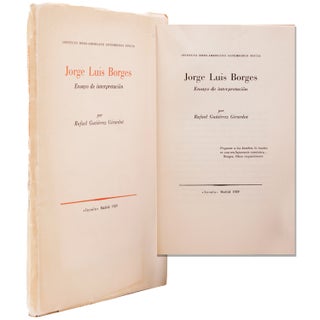Item #335046 Jorge Luis Borges. Ensayo de interpretación. [At head of title:] Intituto...
