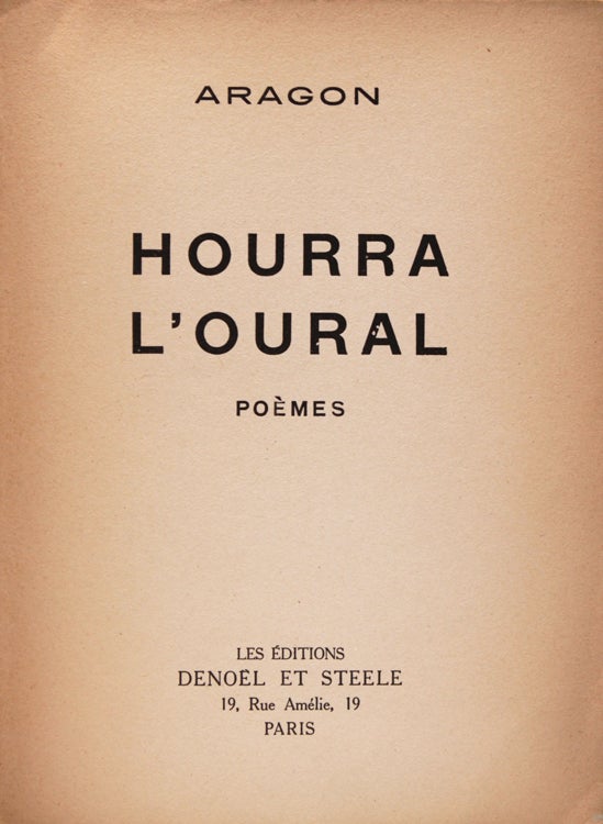 HOURRA L'OURAL. Poemes