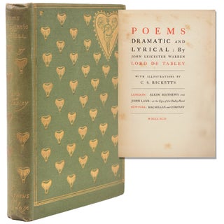 Item #338252 Poems, Dramatic and Lyrical. John Leicester Warren De Tabley, Lord