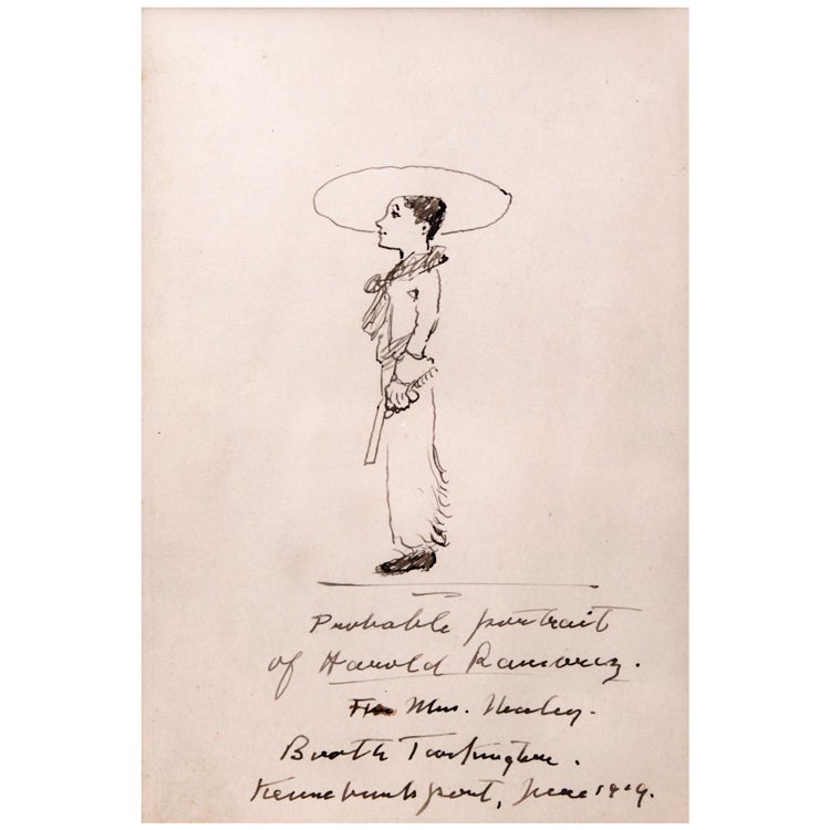 Portrait "Probable portrait of Harold Ramsway(?) For Mrs. Huxley/ Booth Tarkington/Kennebunkport June 1909."
