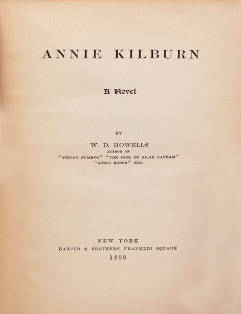 Annie Kilburn. A Novel