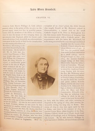 Memoir and Letters of Lady Mary Arundell, with Photographic Illustrations. By the Very Rev. Joseph Hirst, President of Ratcliffe College, Leicester