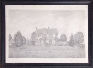 Item #33839 “Newstead Lawn, Home of JPC Duncan”: anonymous architectural rendering, pencil on...