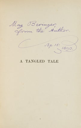 Item #33841 A Tangled Tale. By Lewis Carroll. Charles Lutwidge Dodgson