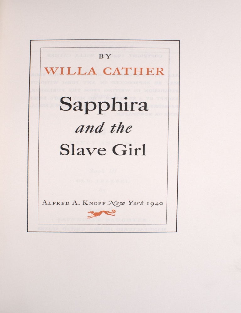 Sapphira and the Slave Girl
