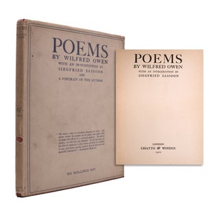 Item #338745 Poems with an Introduction by Siegfried Sassoon. Wilfred Owen