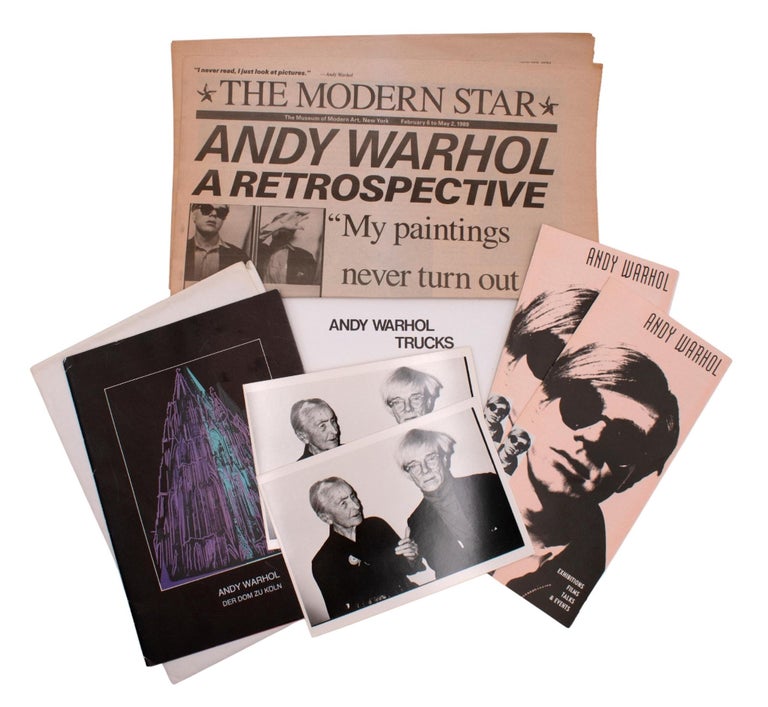 Item #338817 A Taste of Warholia [Andy Warhol ephemera collection]. Andy Warhol.