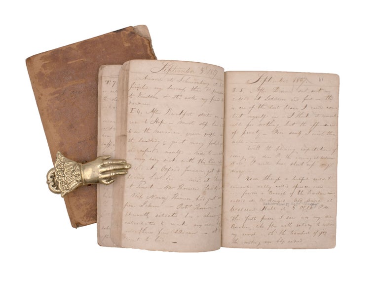 Manuscript diaries of a New York and New Jersey businessman with lengthy and unusually well-written and sentimental entries on politics, the Embargo, his love and variety of issues