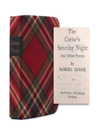 Item #339314 The Cottar's Saturday Night and Other Poems. Robert Burns
