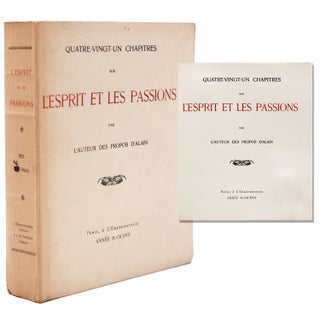 Item #339451 Quatre-vingt-un chapitres sur l'esprit et les passions. Par l'auteur des...