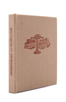 Item #339505 Gresham's Law: Knowledge or Information? Daniel J. Boorstin, Stanley Marcus, intro