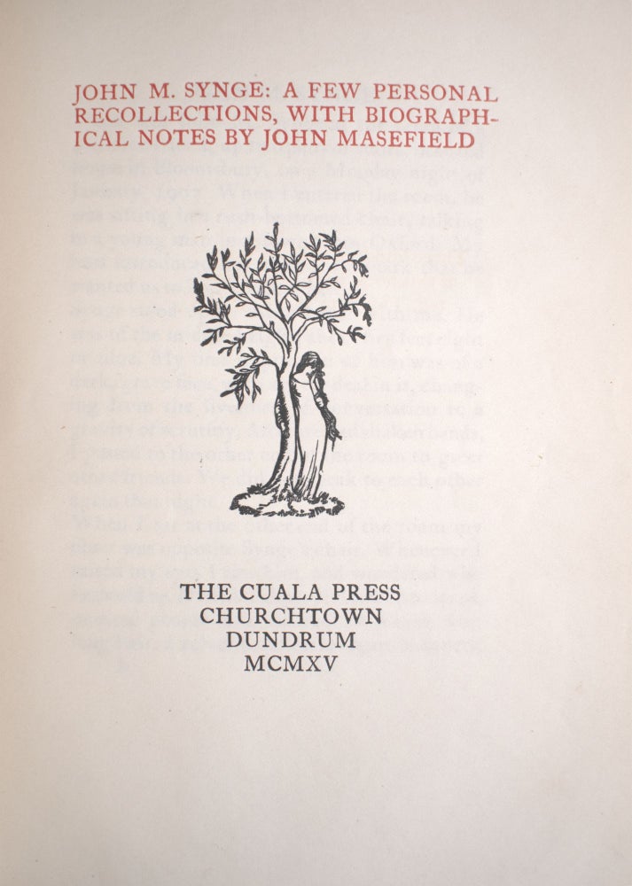John M. Synge. A Few Personal Recollections, with Biographical Notes