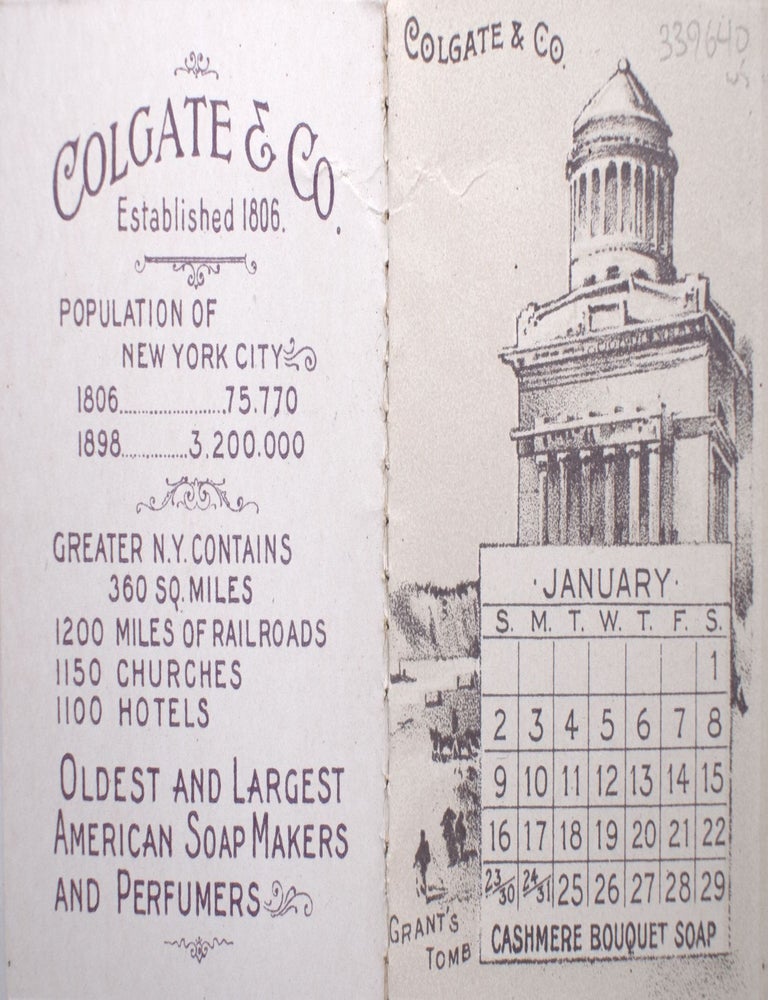 Colgate & Co. Perfumers, New York: 1898