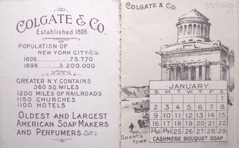 Colgate & Co. Perfumers, New York: 1898