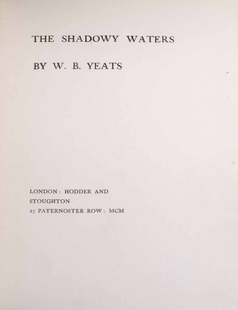 The Shadowy Waters